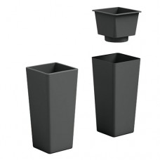 Coprivaso/Vaso Cache-Pot Clou Quadrato H65cm Antracite