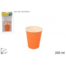 Bicchieri carta 10pz arancio