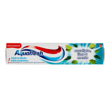 AQUAFRESH Senses dentifricio Tripla protezione fluoro igiene orale gusto eucalipto lime menta 75 Ml