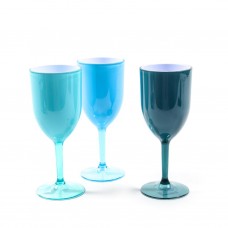 Bicchiere Vino in polistirene Diametro 8x20.5cm Colori Assortiti