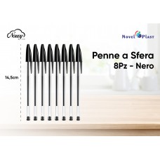8 penne in busta nera